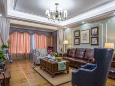 岳陽鑫科蕙風園138平米美式故鄉氣概裝修案例