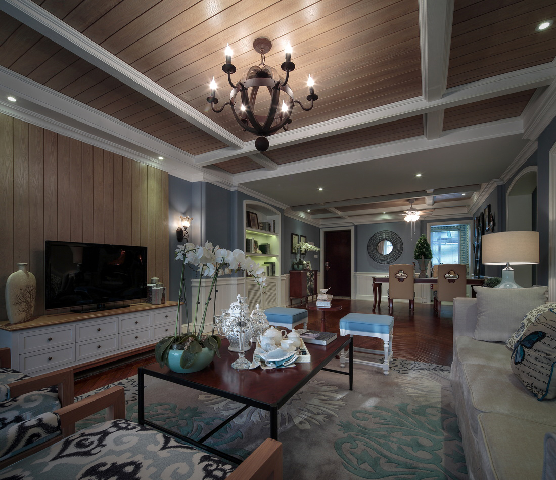 株洲御景全國90平米地中海氣概裝修案例