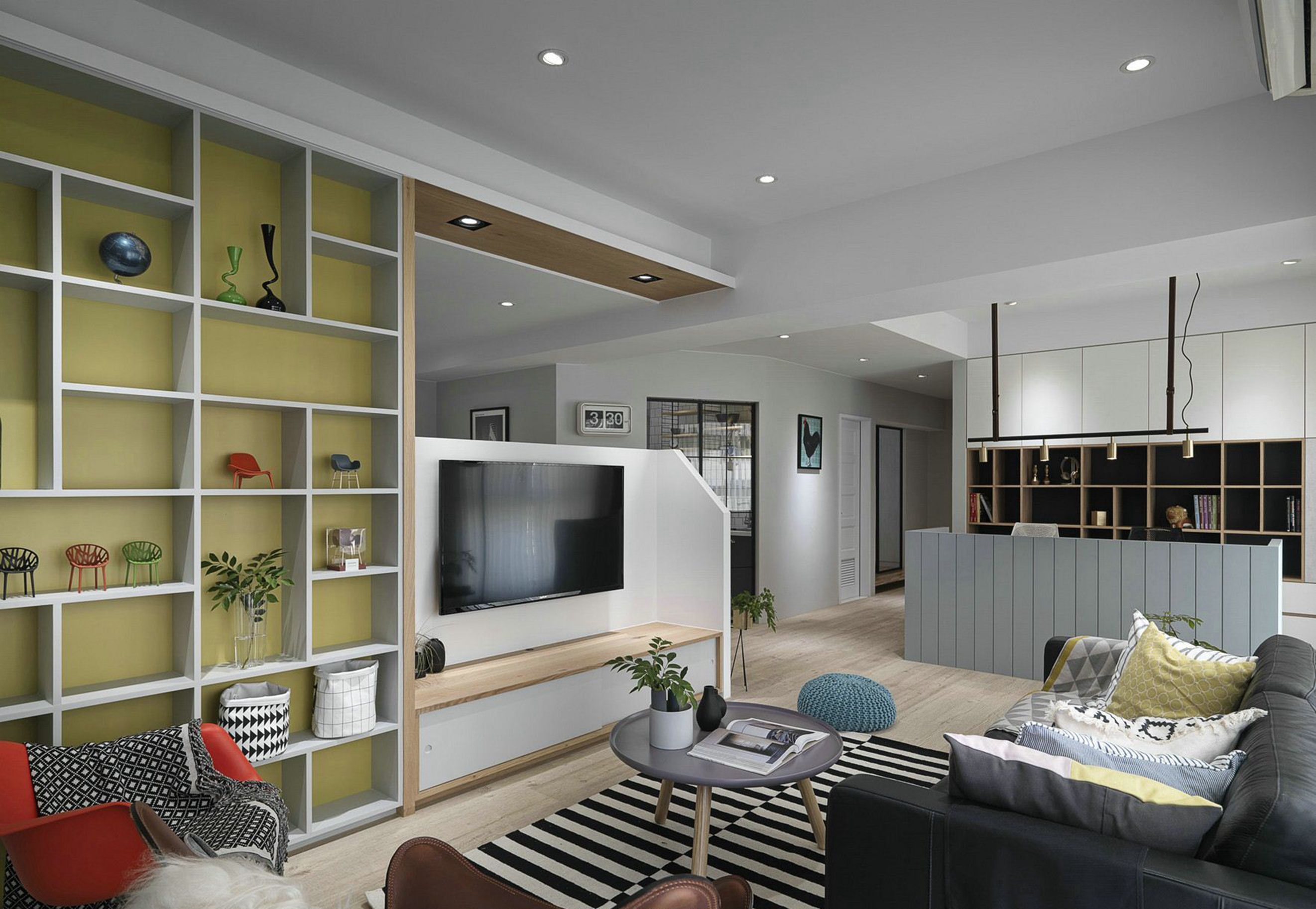 湘潭潤和城90平米北歐古代氣概裝修案例圖