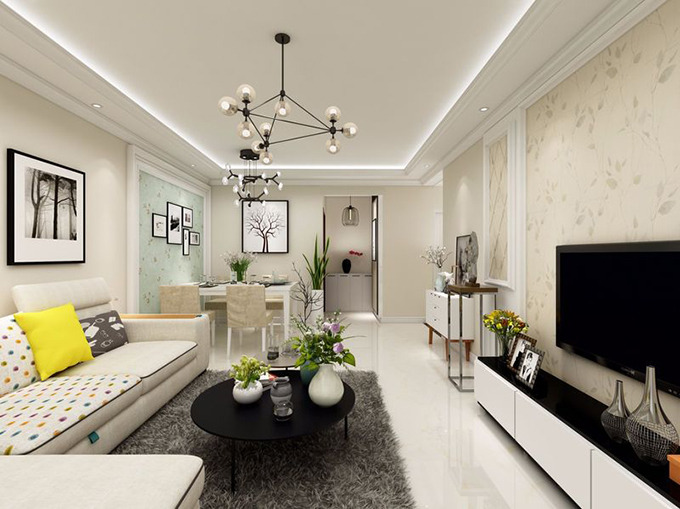 長沙恒大綠洲110平簡歐氣概裝修案例